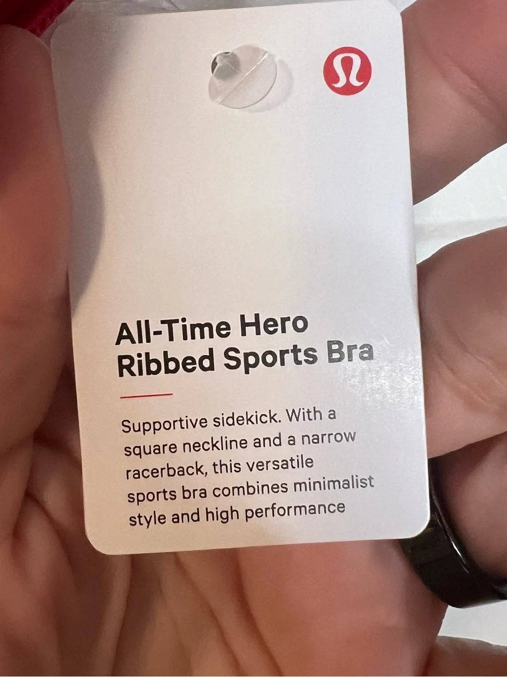 #615 Lululemon All-Time Hero Ribbed Sports Bra Mulberry Spark NWT Size S - Picture 4 of 7